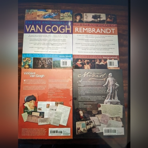 Vincent Van Gogh (2x), Rembrandt (1x) & Mozart (1x) - Picture 2 of 2